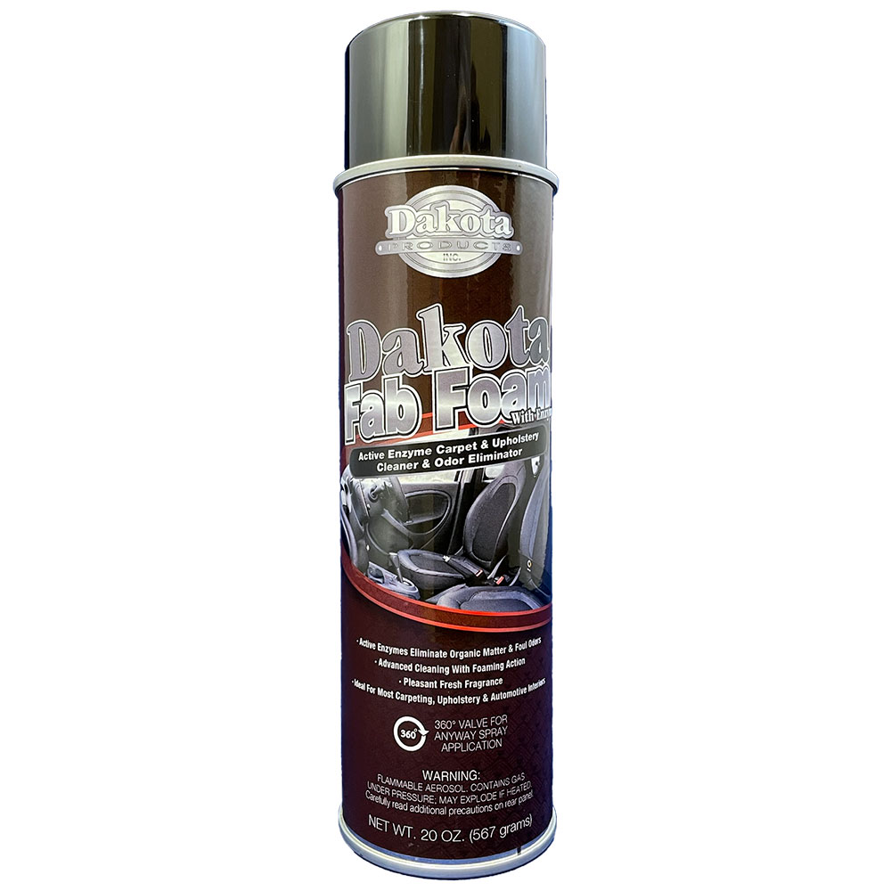 Dakota Fab Foam active enzyme foaming carpet & upholstery cleaner from Dakota Products eats away the source of stains